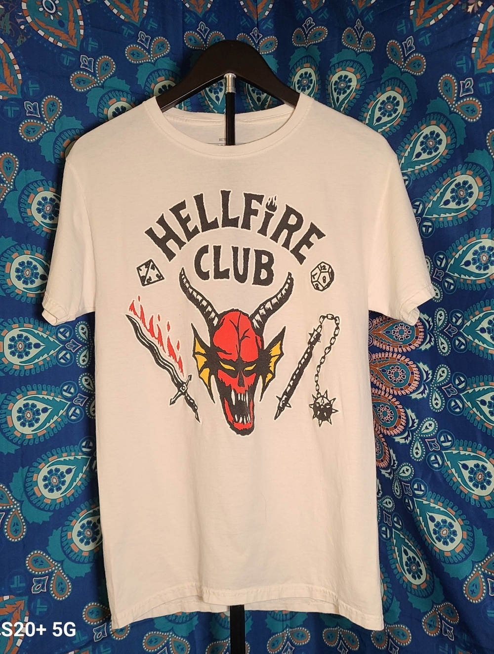 Netflix Stranger Things Logo Tee - White with Light Gray Print